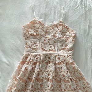 NWOT Self Portrait Replica White Lace Crotchet Dress